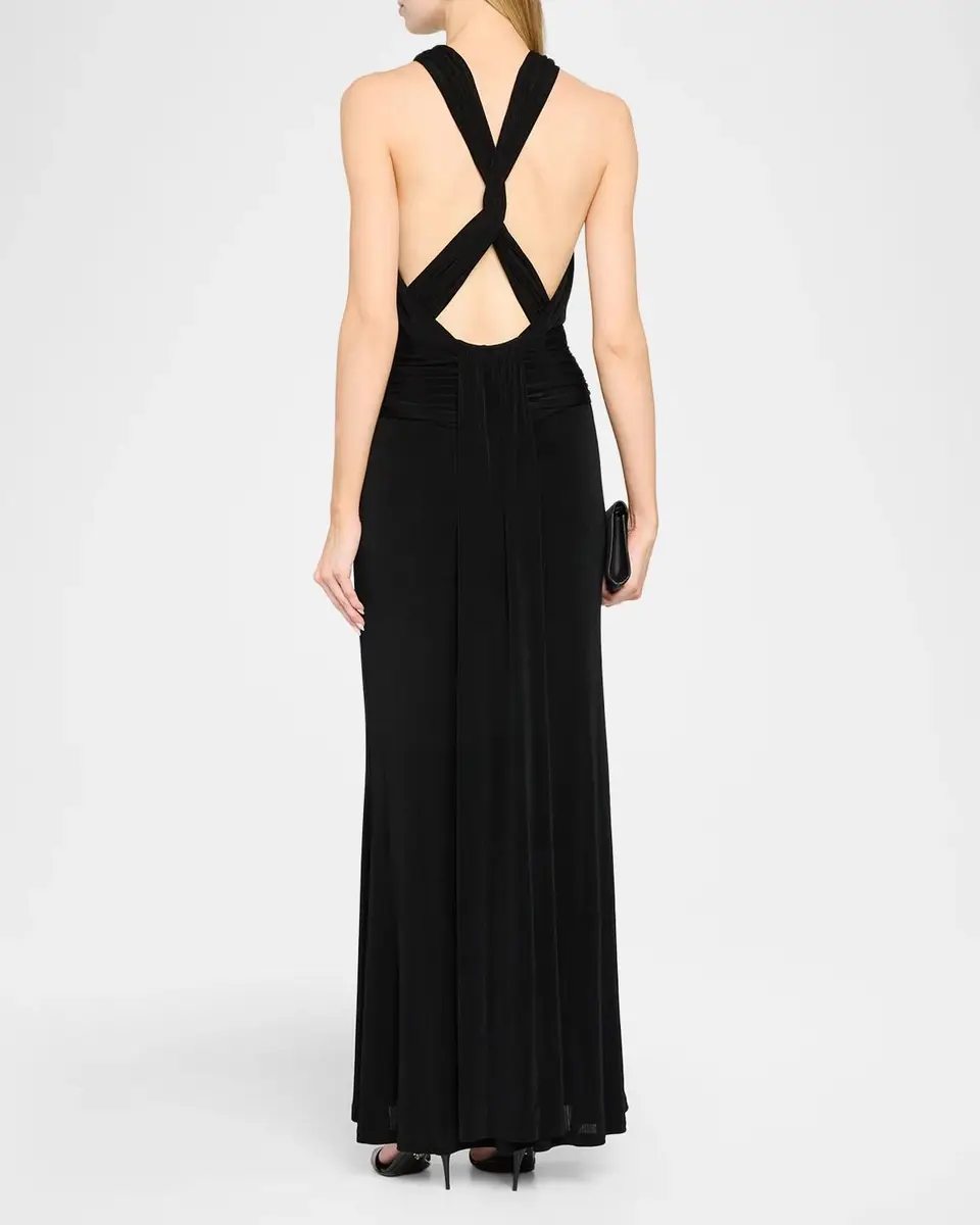 BLACK HALO Lucine Shirred Draped Gown | Thumbnail 3 BLACK HALO Lucine Shirred Draped Gown | Thumbnail 3