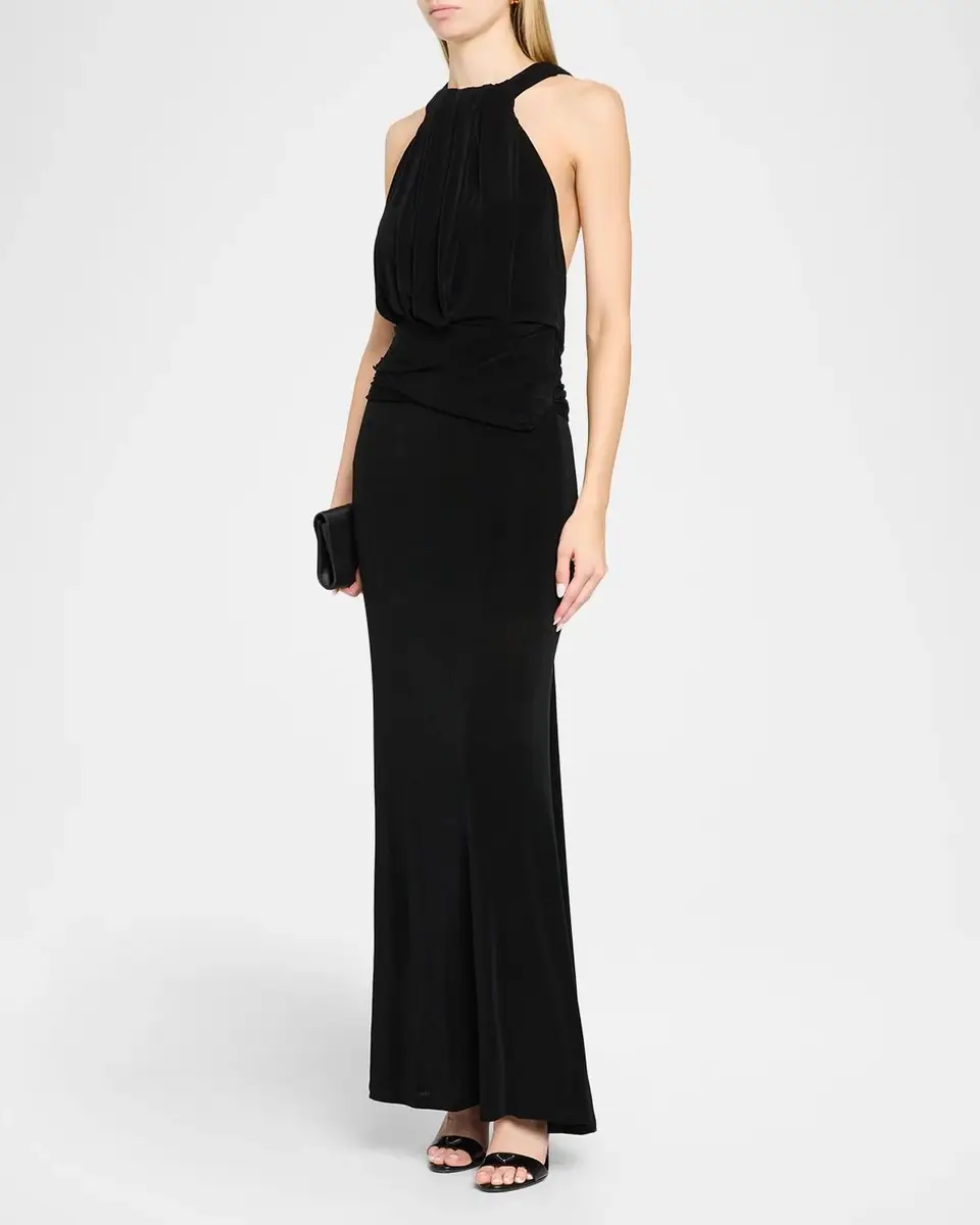BLACK HALO Lucine Shirred Draped Gown | Thumbnail 4 BLACK HALO Lucine Shirred Draped Gown | Thumbnail 4