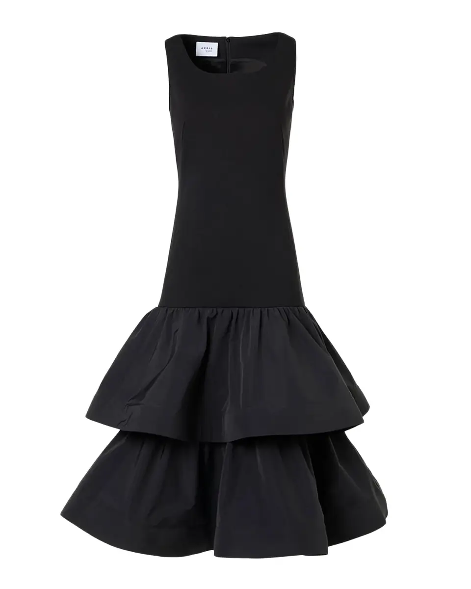 Akris punto Tiered Drop-Waist Midi Dress