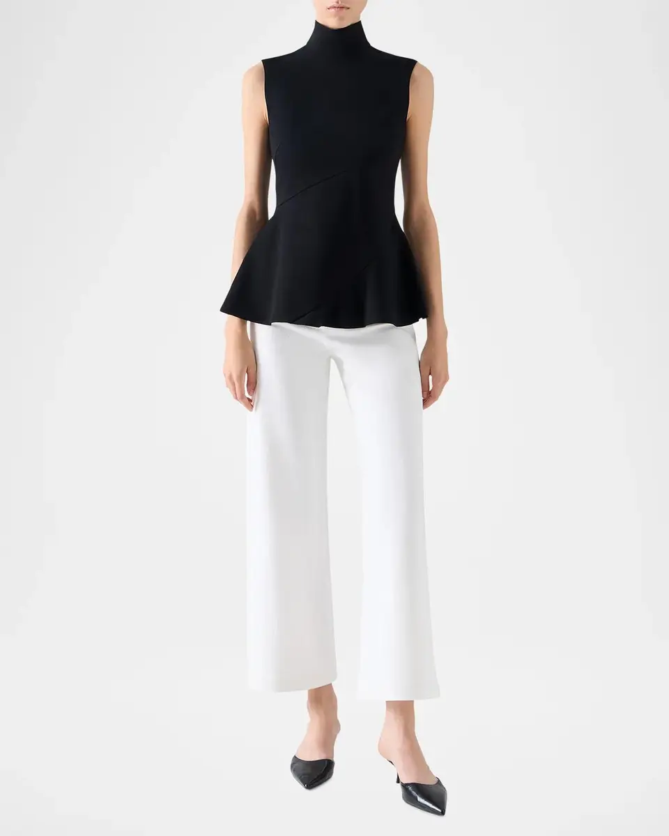 Akris punto Mock Turtleneck Peplum Top | Thumbnail 2 Akris punto Mock Turtleneck Peplum Top | Thumbnail 2
