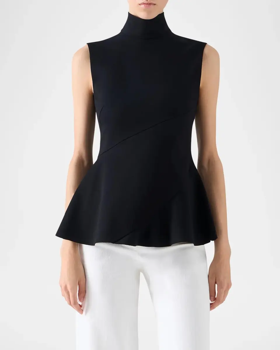 Akris punto Mock Turtleneck Peplum Top | Thumbnail 4 Akris punto Mock Turtleneck Peplum Top | Thumbnail 4