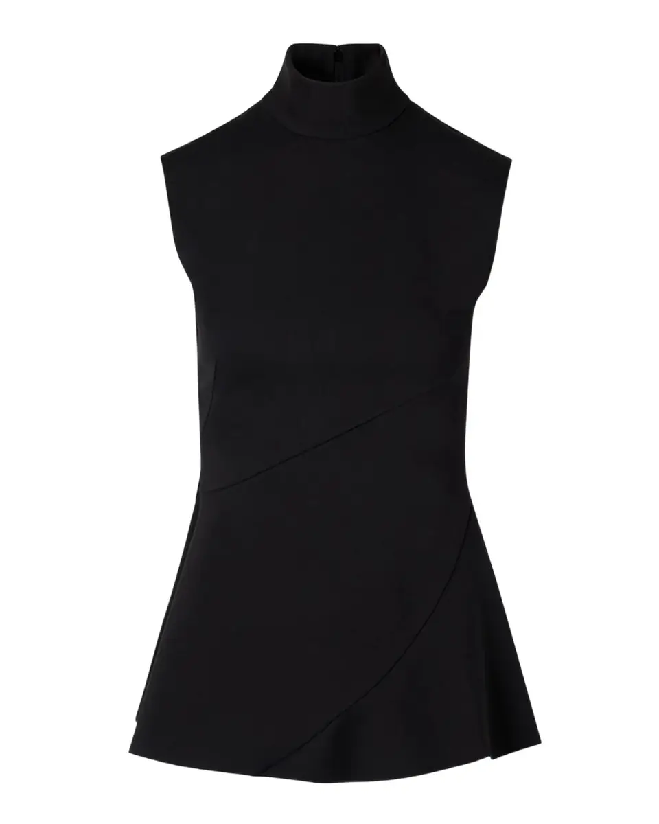 Akris punto Mock Turtleneck Peplum Top