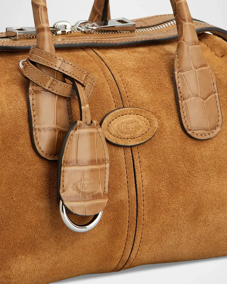 Tod's Mini Suede Bowling Bag | Thumbnail 4