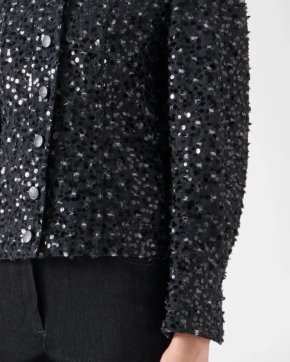Akris punto Starry Sequined Denim Jacket | Thumbnail 5 Akris punto Starry Sequined Denim Jacket | Thumbnail 5