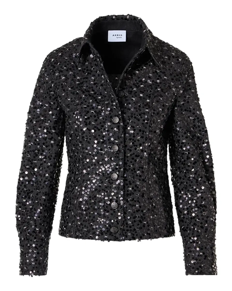 Akris punto Starry Sequined Denim Jacket