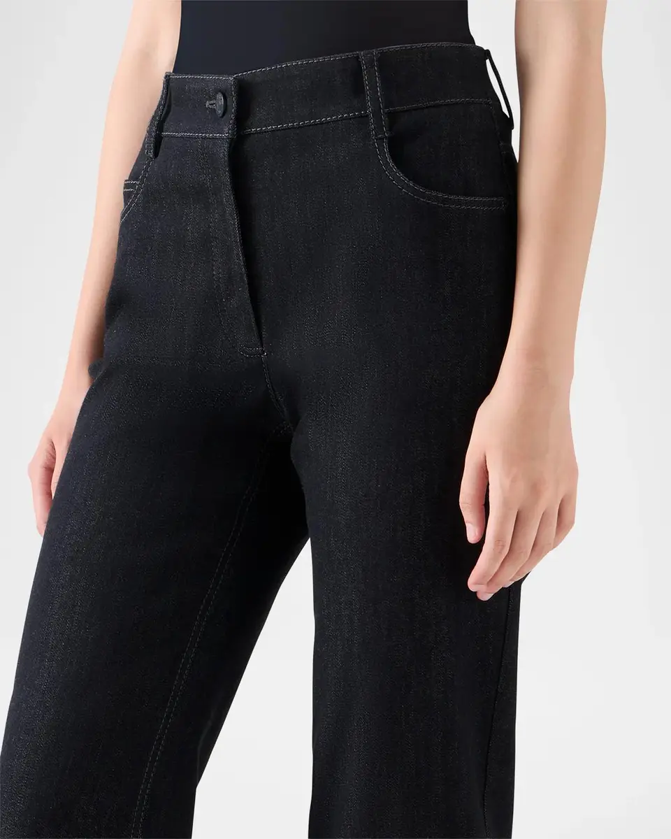 Akris punto Chess Denim Straight-Leg Pants | Thumbnail 5 Akris punto Chess Denim Straight-Leg Pants | Thumbnail 5