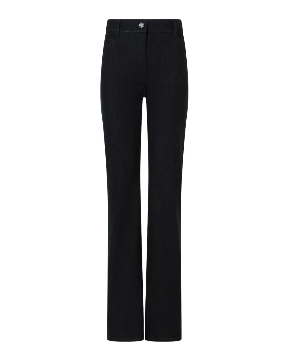 Chess Denim Straight-Leg Pants