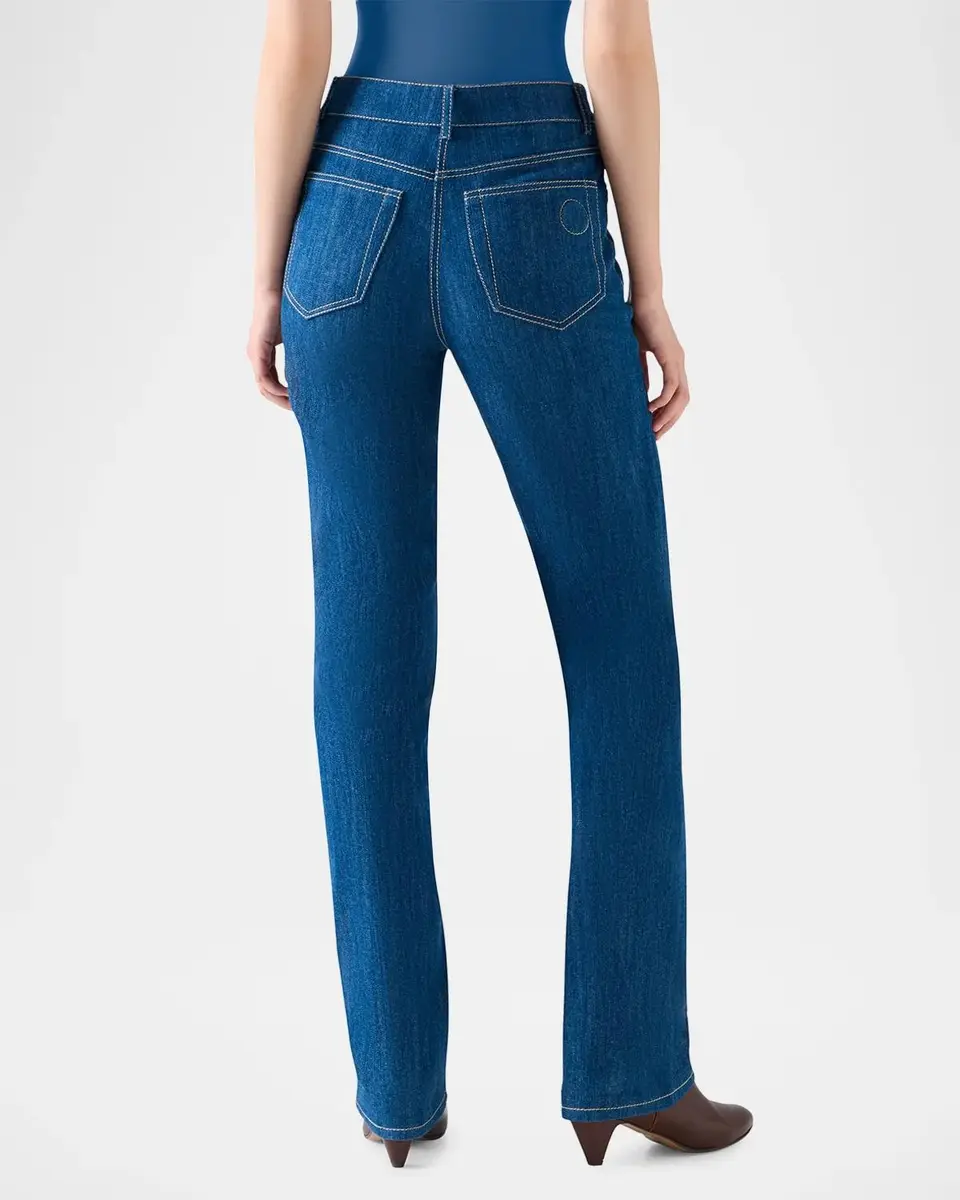 Akris punto Chess Slim Straight-Leg Jeans | Thumbnail 3 Akris punto Chess Slim Straight-Leg Jeans | Thumbnail 3
