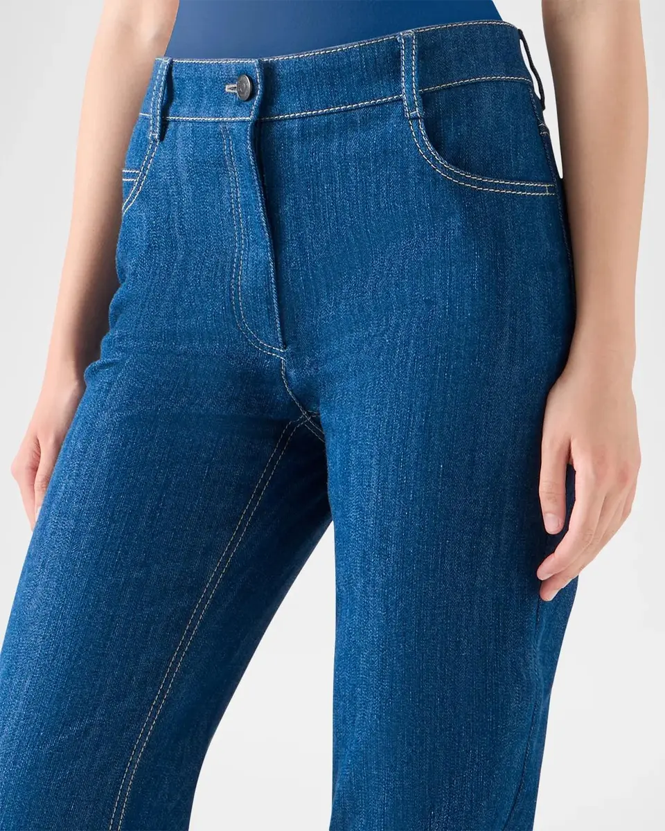 Akris punto Chess Slim Straight-Leg Jeans | Thumbnail 5 Akris punto Chess Slim Straight-Leg Jeans | Thumbnail 5