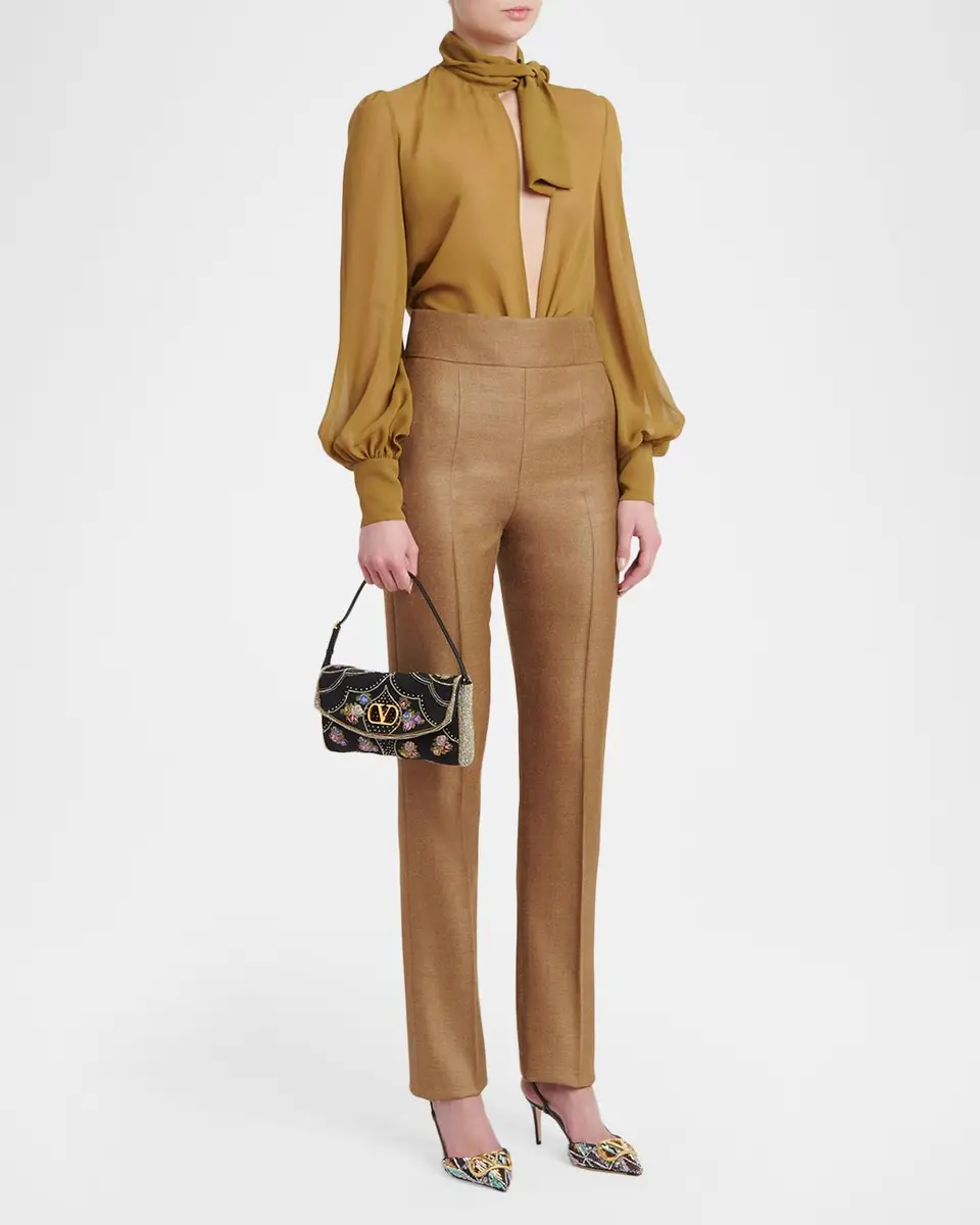 Valentino Garavani Devain Floral Embroidered Shoulder Bag | Thumbnail 5
