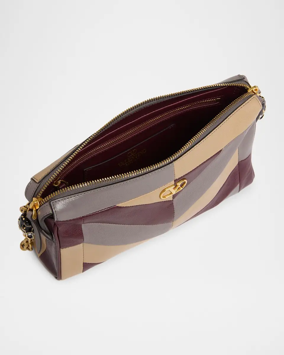 Valentino Garavani Panthea Medium Chevron Leather Shoulder Bag | Thumbnail 3