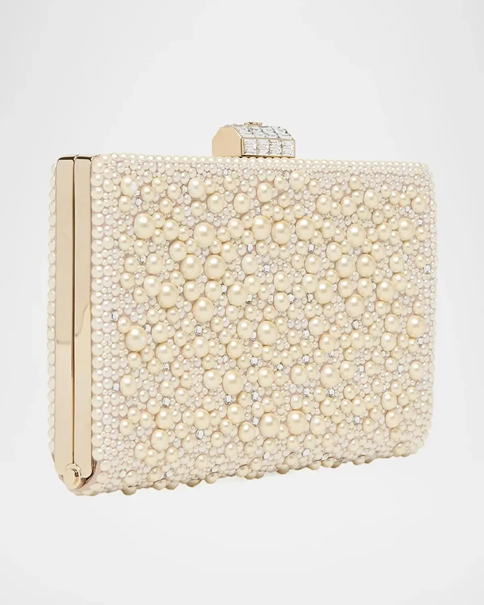 Valentino Garavani Pearly Crystal-Embellished Clutch Bag | Thumbnail 3 Valentino Garavani Pearly Crystal-Embellished Clutch Bag | Thumbnail 3