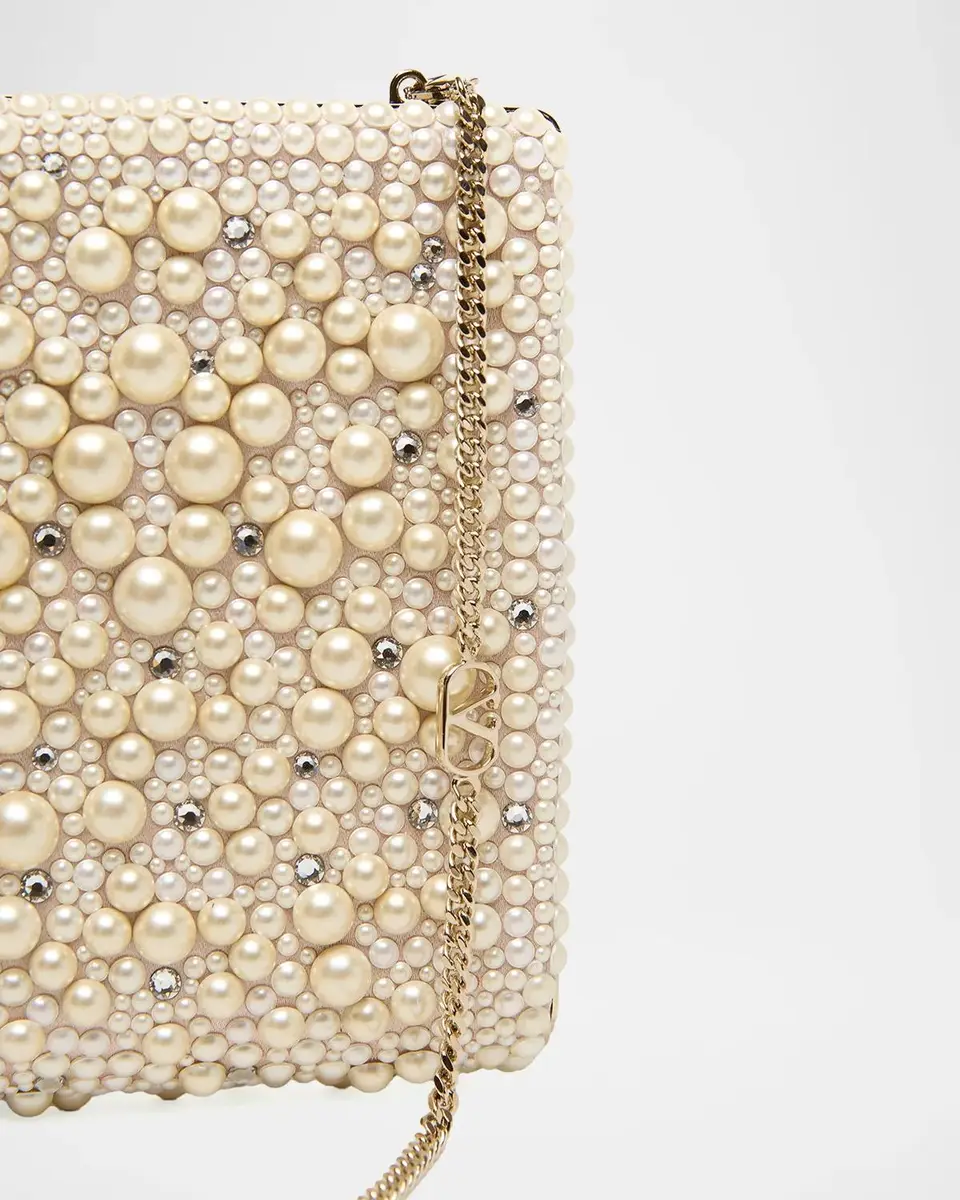 Valentino Garavani Pearly Crystal-Embellished Clutch Bag | Thumbnail 6 Valentino Garavani Pearly Crystal-Embellished Clutch Bag | Thumbnail 6