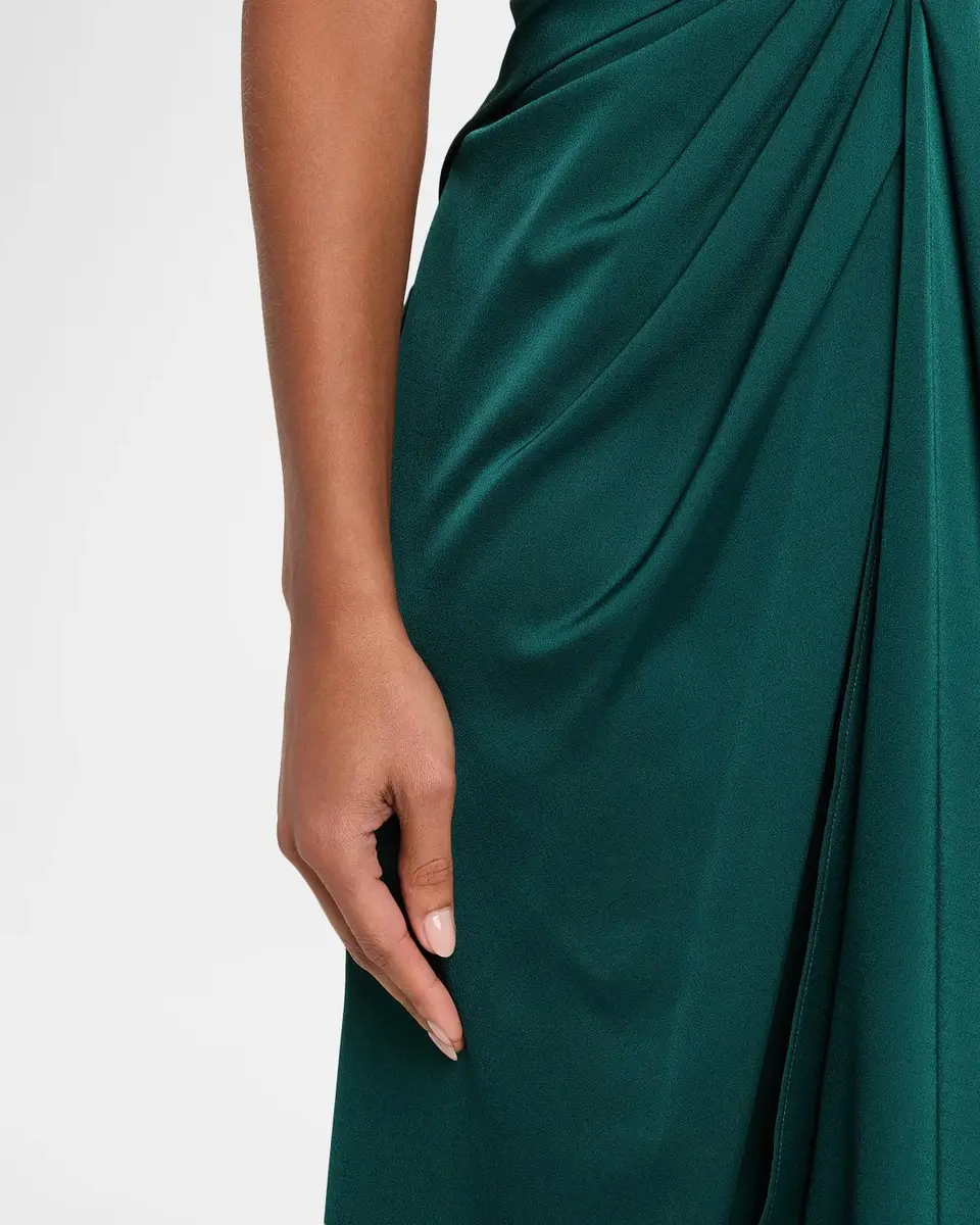 Aidan Mattox Sleeveless Pleated Twist-Front Midi Dress | Thumbnail 5 Aidan Mattox Sleeveless Pleated Twist-Front Midi Dress | Thumbnail 5