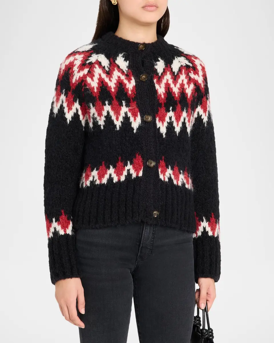 Veronica Beard Christina Fair Isle-Inspired Cardigan | Thumbnail 4 Veronica Beard Christina Fair Isle-Inspired Cardigan | Thumbnail 4
