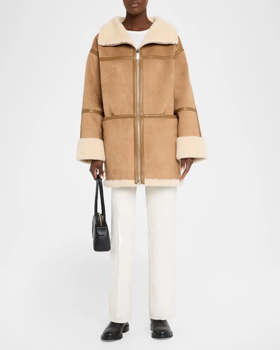 Mercer Collective Reversible Faux Leather & Shearling Coat | Thumbnail 2