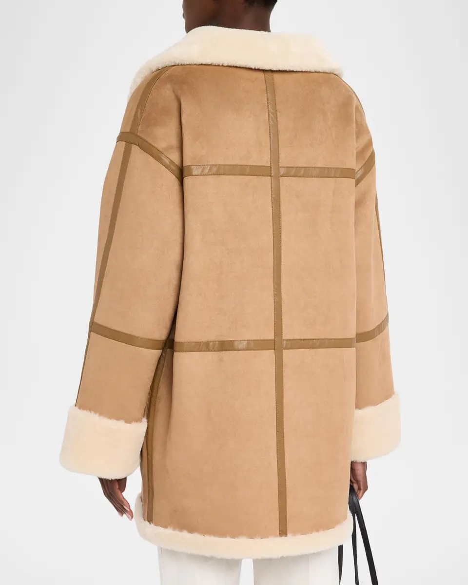 Mercer Collective Reversible Faux Leather & Shearling Coat | Thumbnail 3