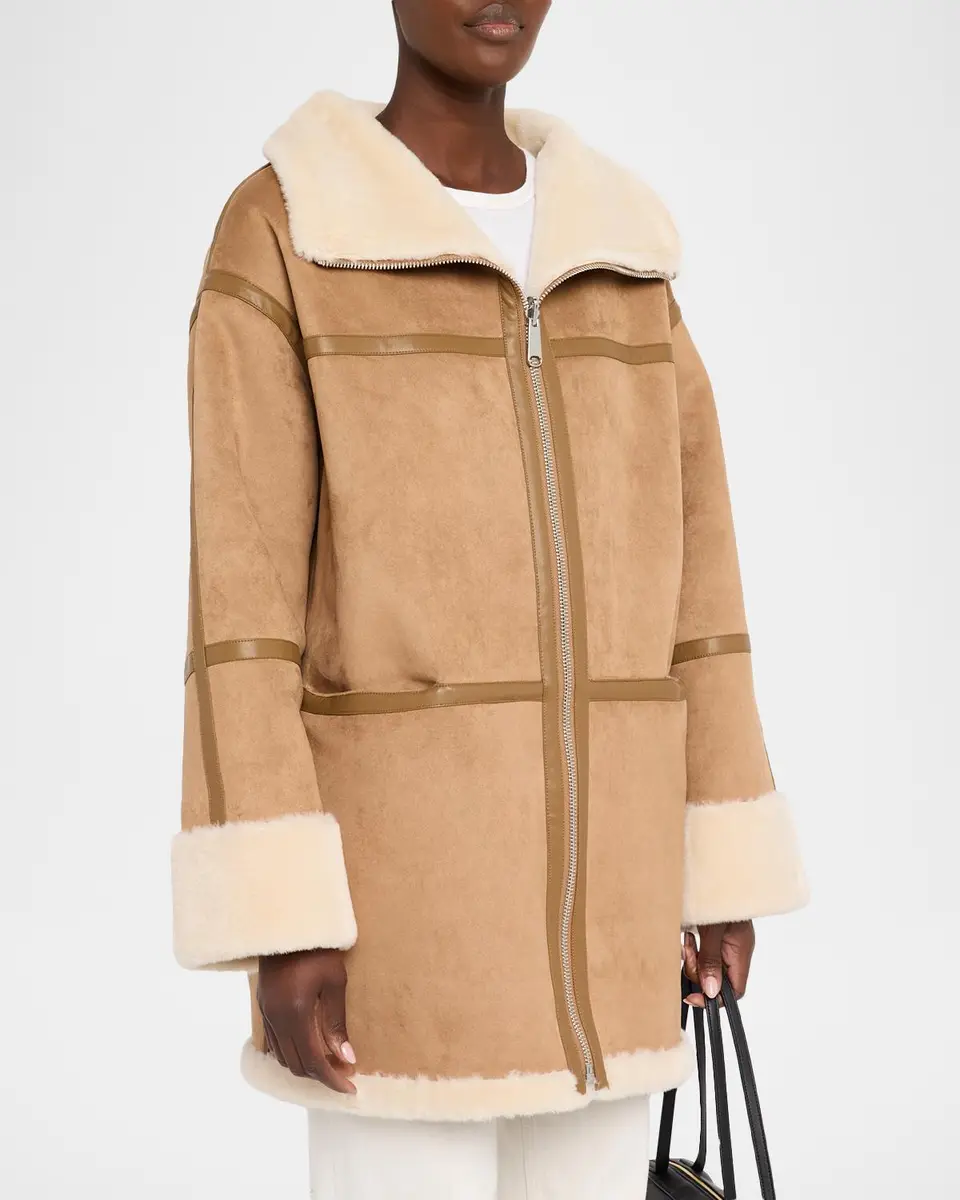 Mercer Collective Reversible Faux Leather & Shearling Coat | Thumbnail 4