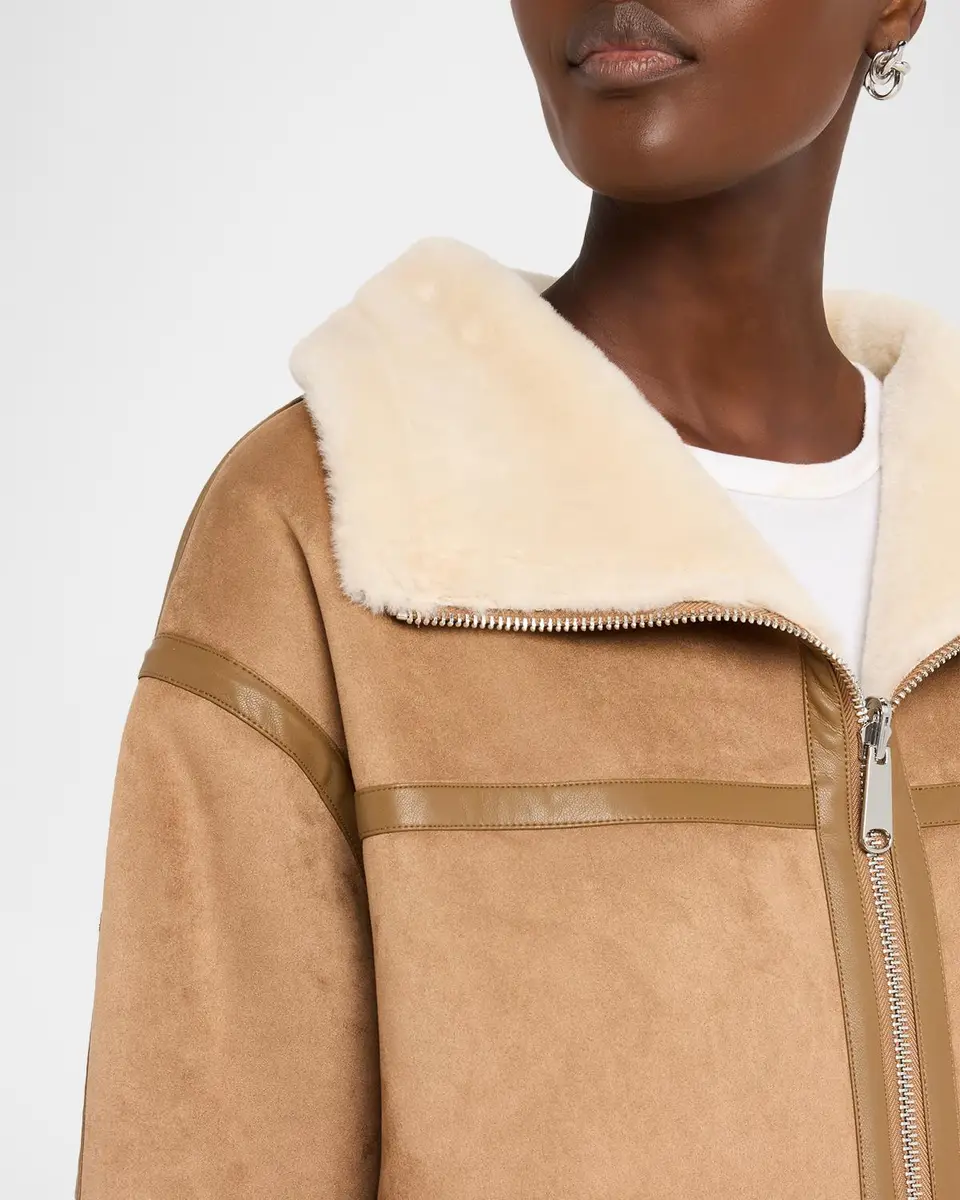 Mercer Collective Reversible Faux Leather & Shearling Coat | Thumbnail 5