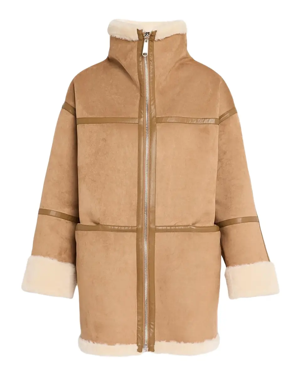 Mercer Collective Reversible Faux Leather & Shearling Coat