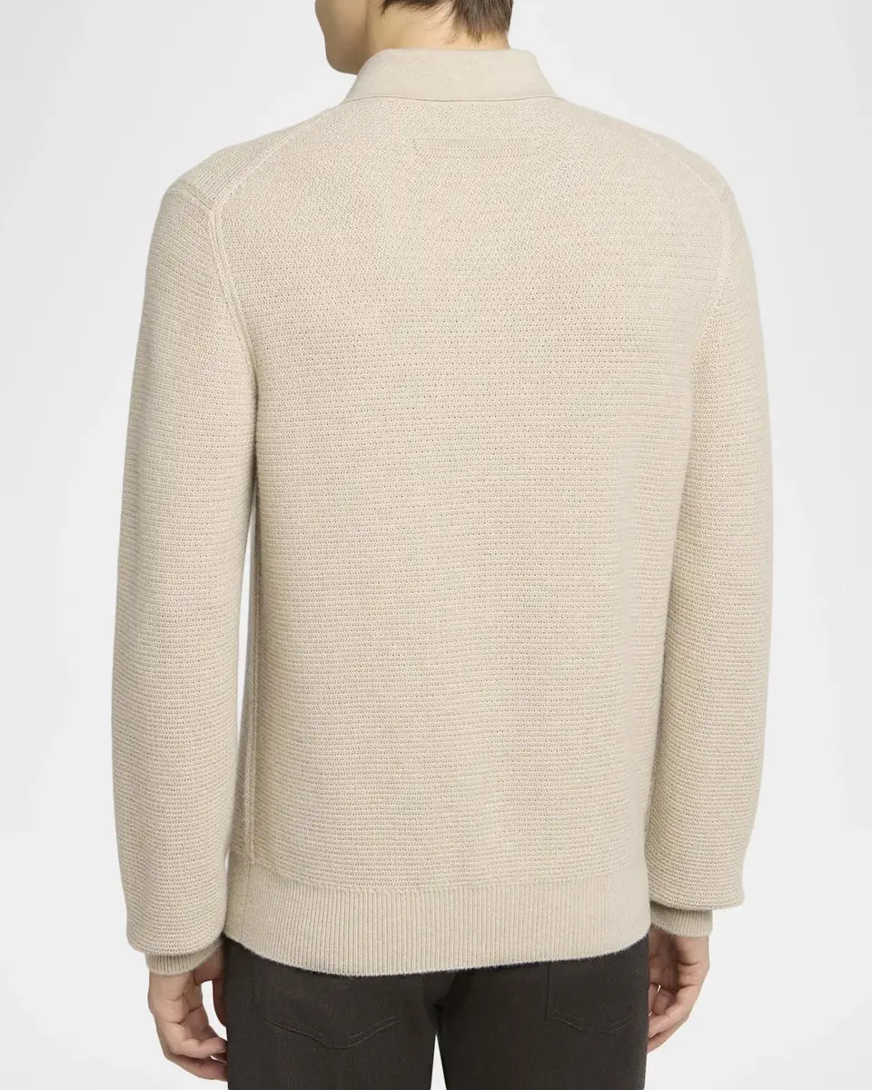 Zegna Men's Oasi Cashmere Polo Shirt | Thumbnail 2