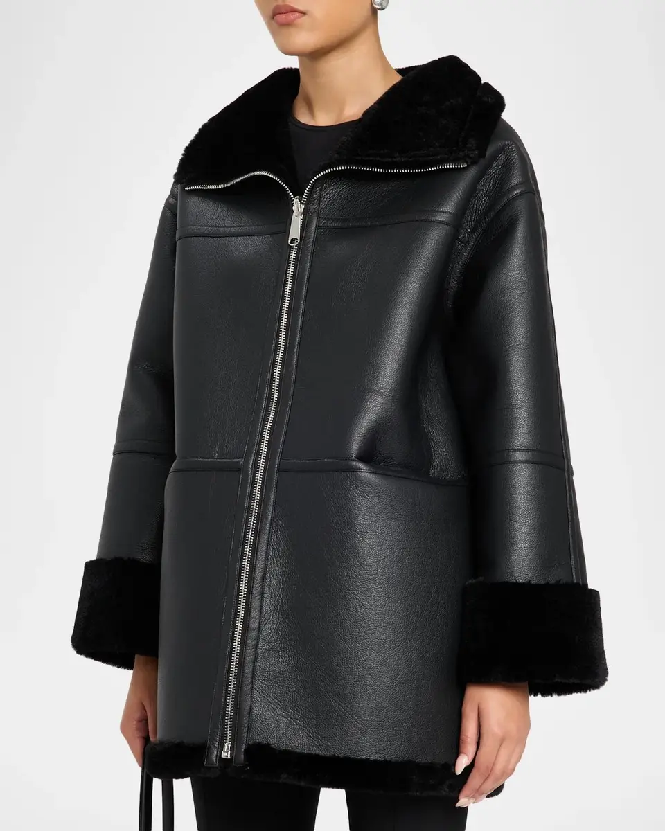 Mercer Collective Reversible Faux Leather & Shearling Coat | Thumbnail 4 Mercer Collective Reversible Faux Leather & Shearling Coat | Thumbnail 4