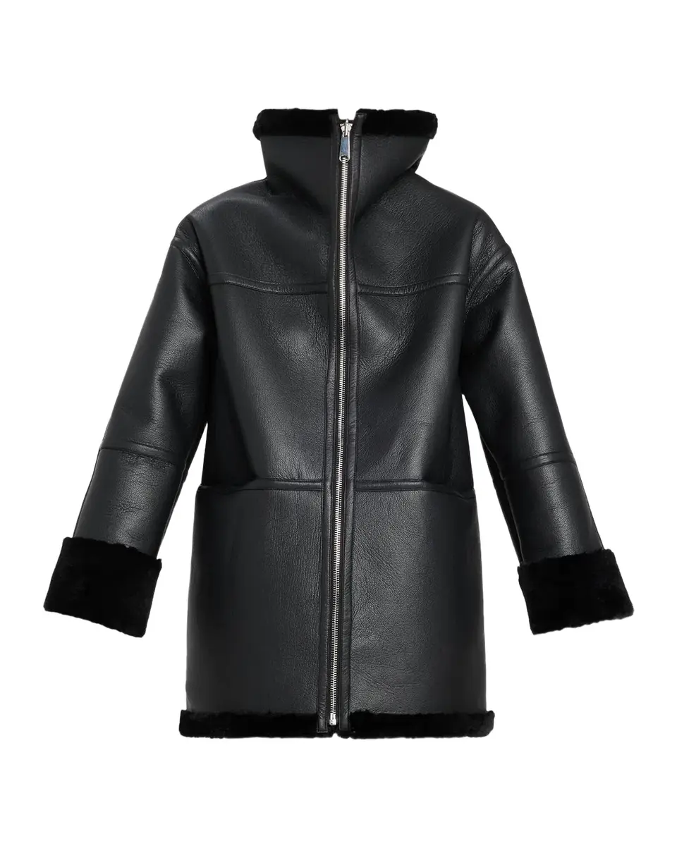 Mercer Collective Reversible Faux Leather & Shearling Coat