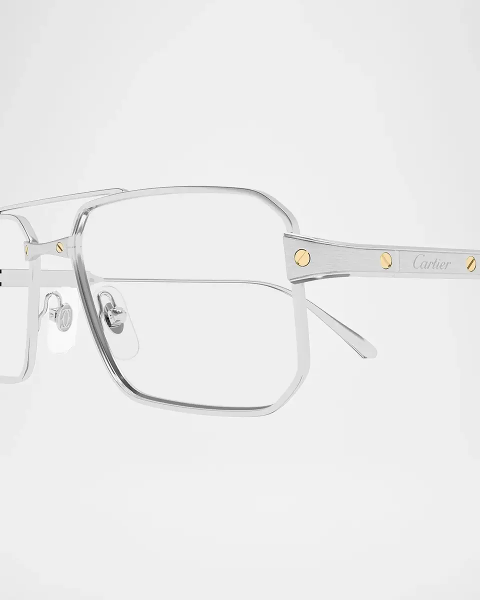 Cartier Santos de 57MM Square Optical Eyeglasses | Thumbnail 3 Cartier Santos de 57MM Square Optical Eyeglasses | Thumbnail 3