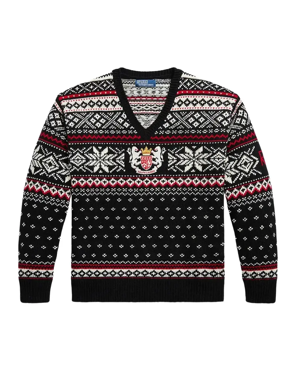 Men's Embroidered Wool Sweater Men's Embroidered Wool Sweater