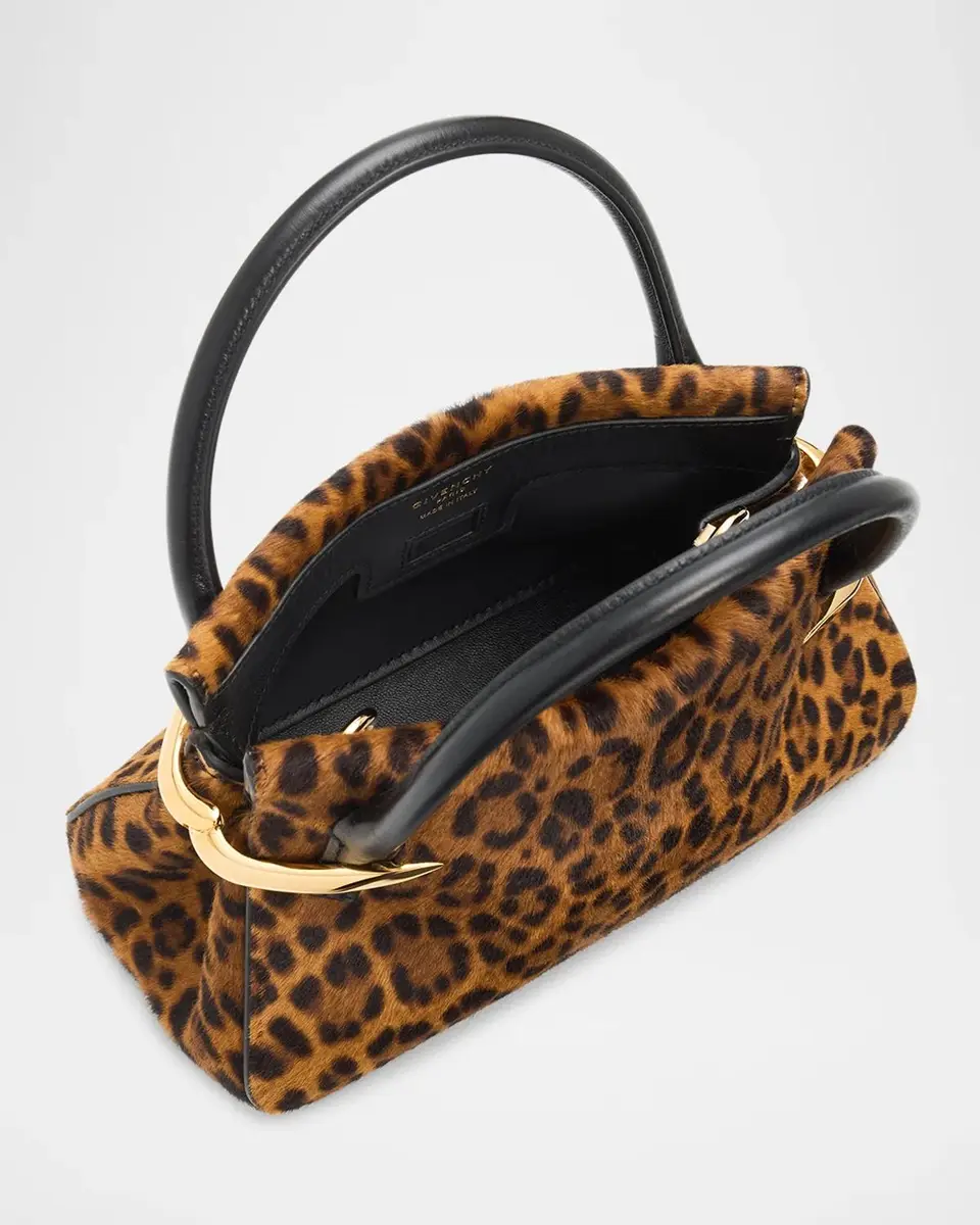 Givenchy Pinch Leopard-Print Calf Hair Top-Handle Bag | Thumbnail 4