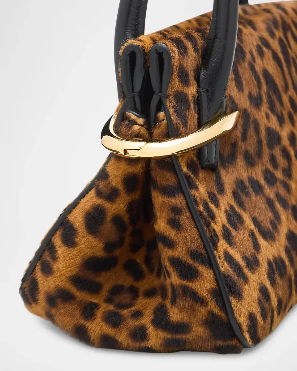 Givenchy Pinch Leopard-Print Calf Hair Top-Handle Bag | Thumbnail 6
