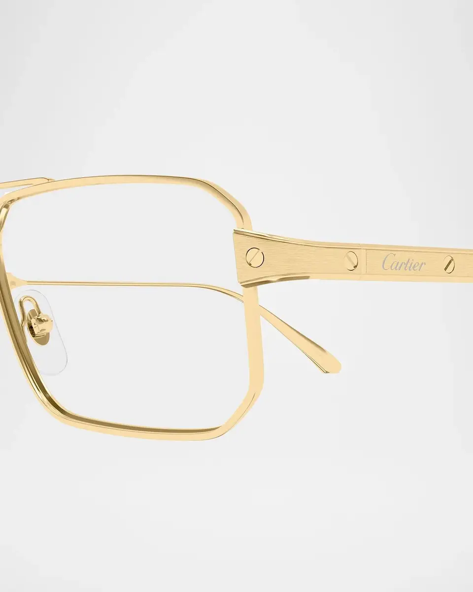 Cartier Santos de 57MM Rectangular Eyeglasses | Thumbnail 3 Cartier Santos de 57MM Rectangular Eyeglasses | Thumbnail 3