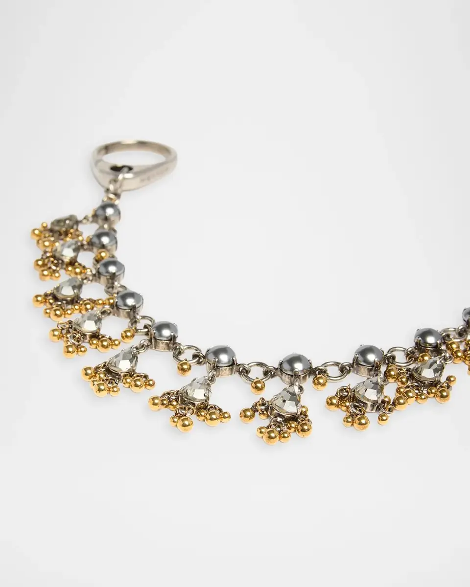 Alexander McQueen Lustre Faux Pearl & Crystal Chain Bag Charm | Thumbnail 2