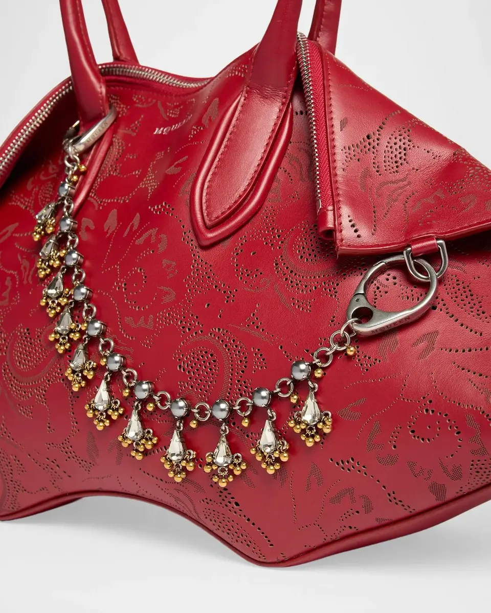 Alexander McQueen Lustre Faux Pearl & Crystal Chain Bag Charm | Thumbnail 3