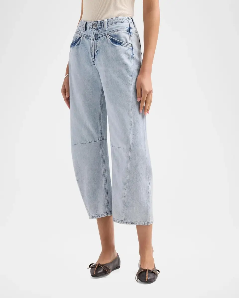 Le Jean Selena Mid-Rise Crop Jeans | Thumbnail 4