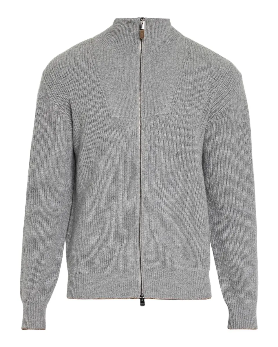 Canali Men's Wool Zip-Front Cardigan