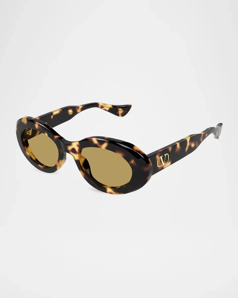Valentino Garavani VLogo 50MM Icon Oval Sunglasses | Thumbnail 2 Valentino Garavani VLogo 50MM Icon Oval Sunglasses | Thumbnail 2