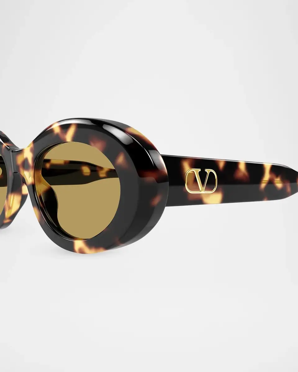 Valentino Garavani VLogo 50MM Icon Oval Sunglasses | Thumbnail 3 Valentino Garavani VLogo 50MM Icon Oval Sunglasses | Thumbnail 3