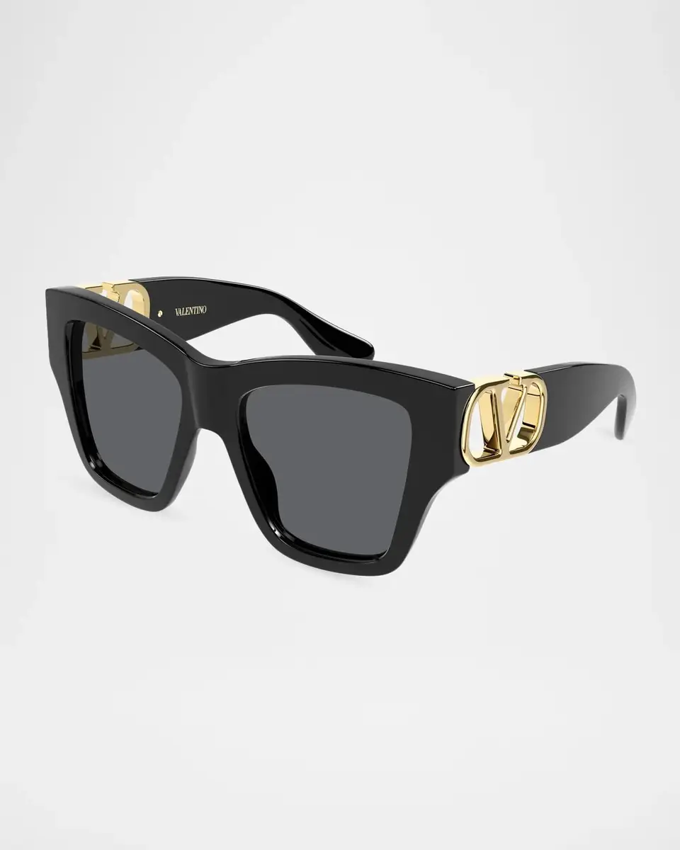 Valentino Garavani V Logo Vg0052S V Combi 53MM Butterfly Sunglasses | Thumbnail 2