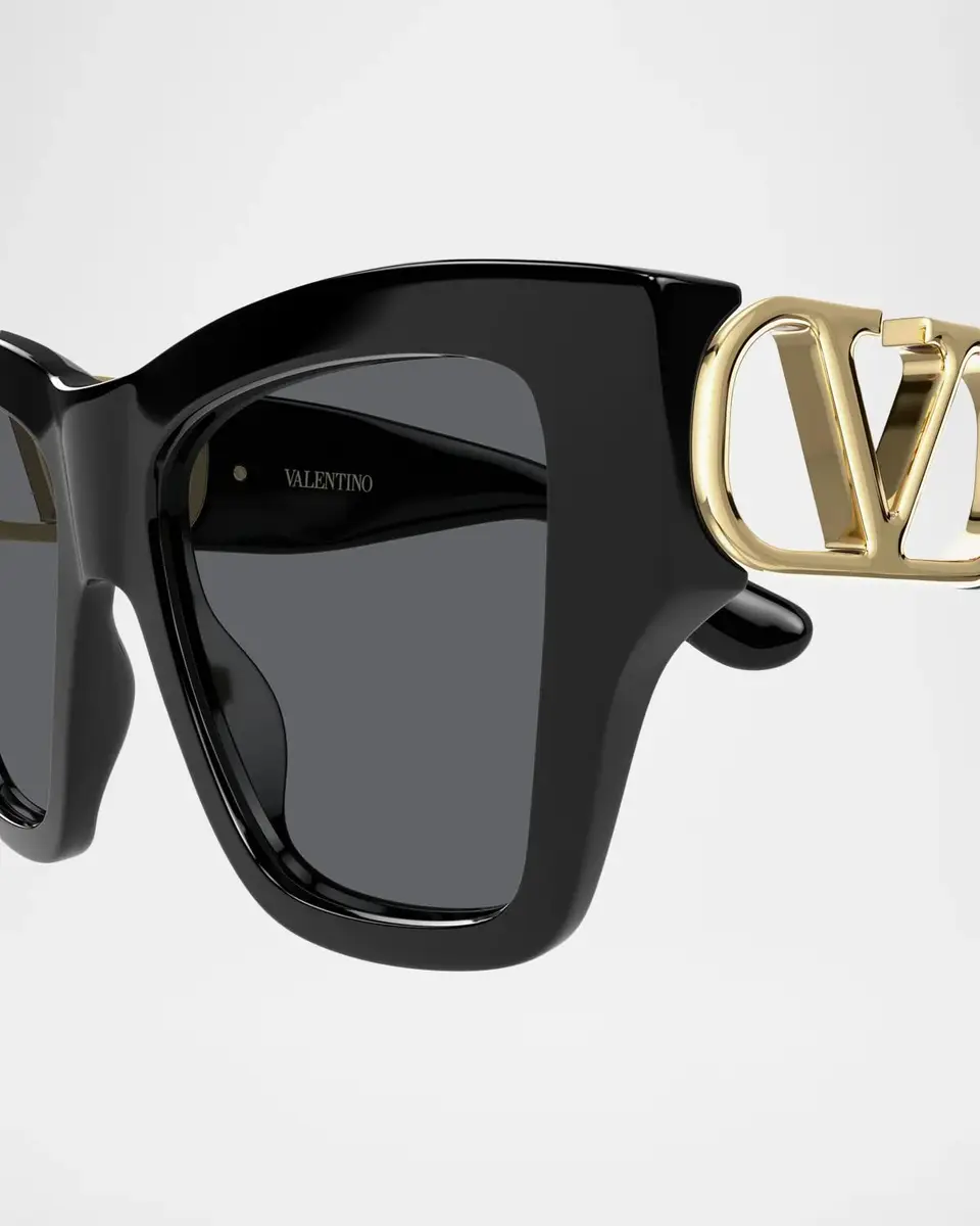 Valentino Garavani V Logo Vg0052S V Combi 53MM Butterfly Sunglasses | Thumbnail 3