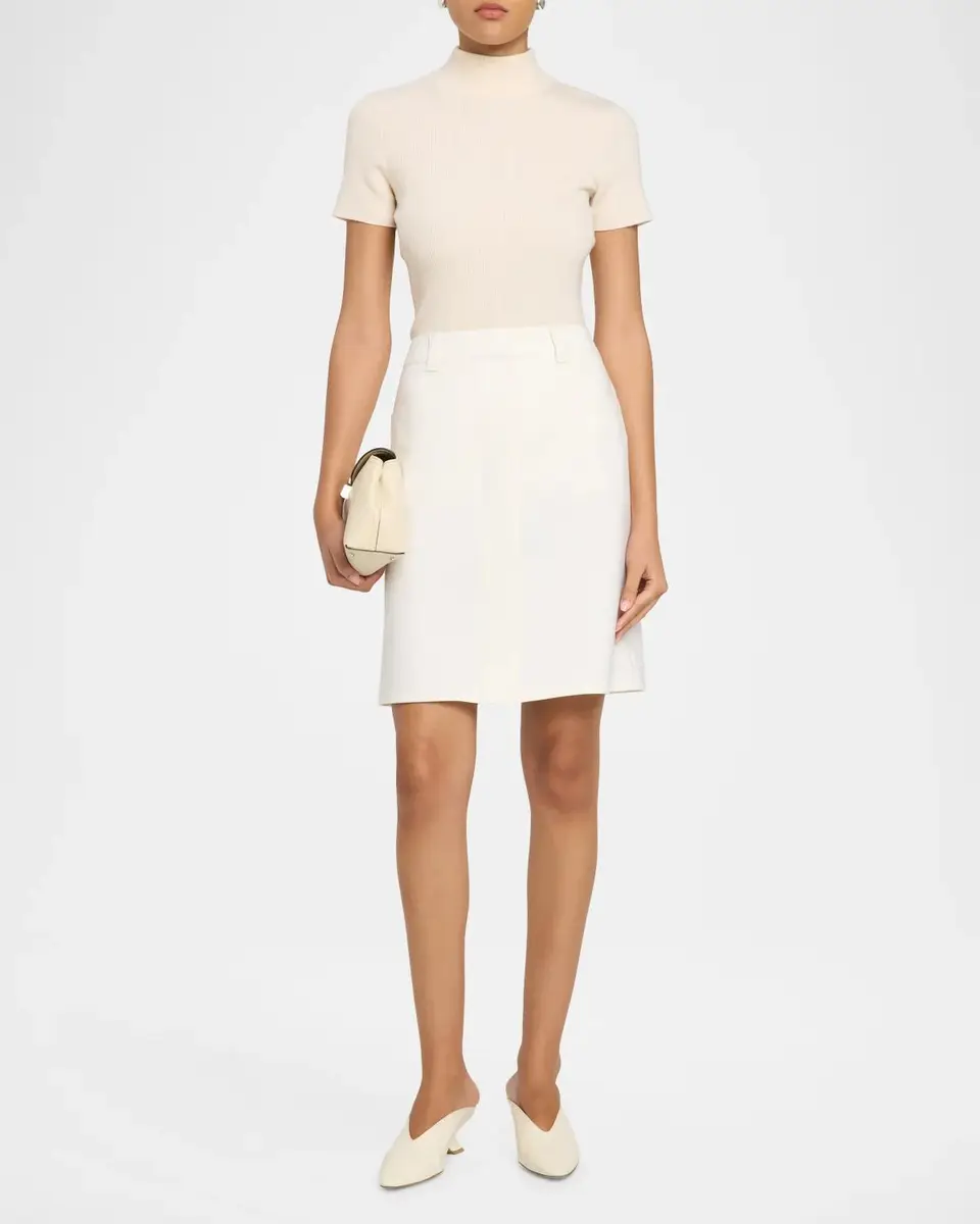 Courrèges Stretch-Wool Knee-Length Skirt | Thumbnail 2 Courrèges Stretch-Wool Knee-Length Skirt | Thumbnail 2