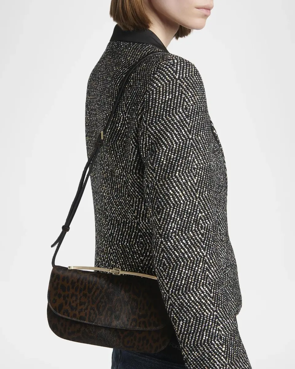 Tom Ford Arc Mini Leopard-Print Calf Hair Top-Handle Bag | Thumbnail 2 Tom Ford Arc Mini Leopard-Print Calf Hair Top-Handle Bag | Thumbnail 2