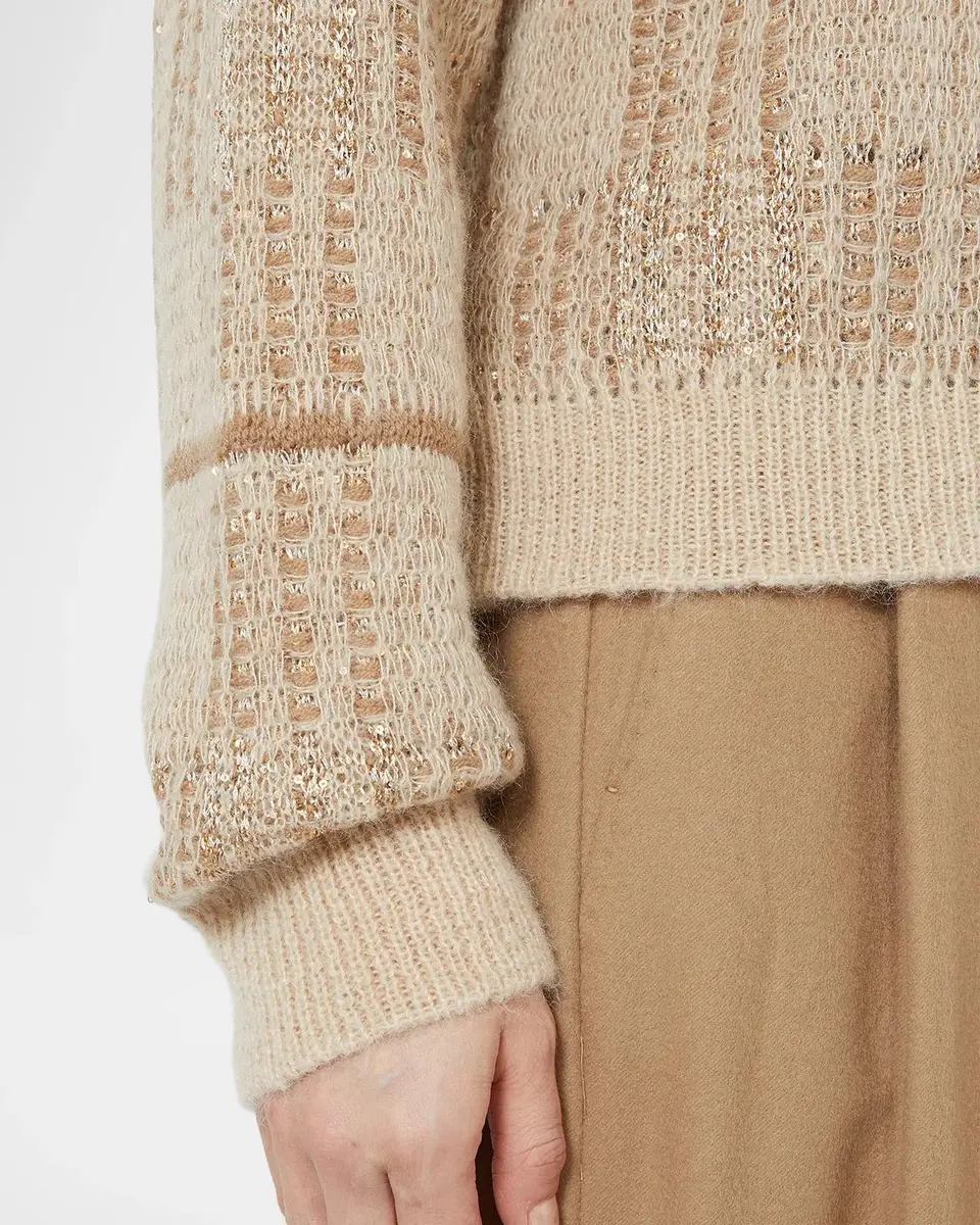 Max Mara Studio Sequin Plaid Knit Sweater | Thumbnail 5