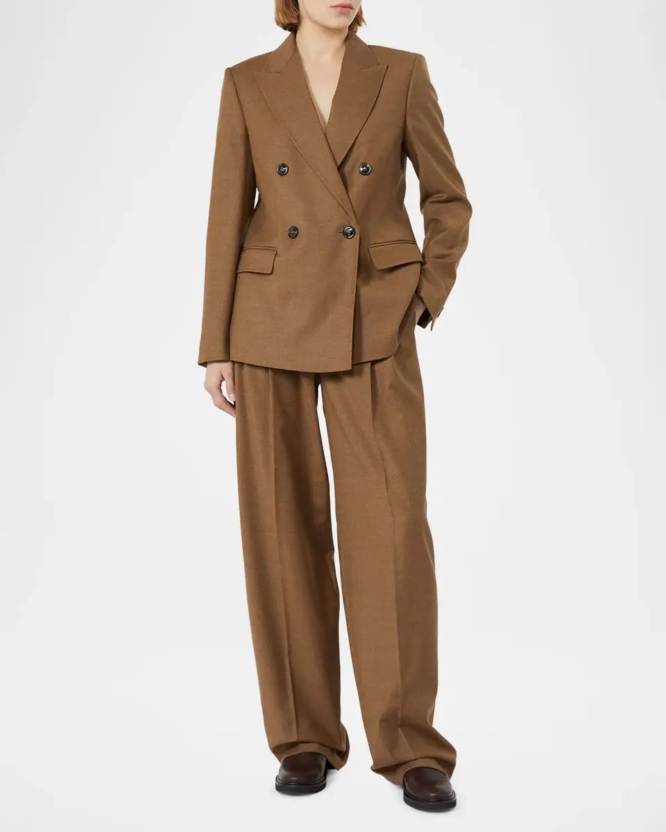 Max Mara Studio Double-Breasted Stretch Wool Jacket | Thumbnail 2 Max Mara Studio Double-Breasted Stretch Wool Jacket | Thumbnail 2
