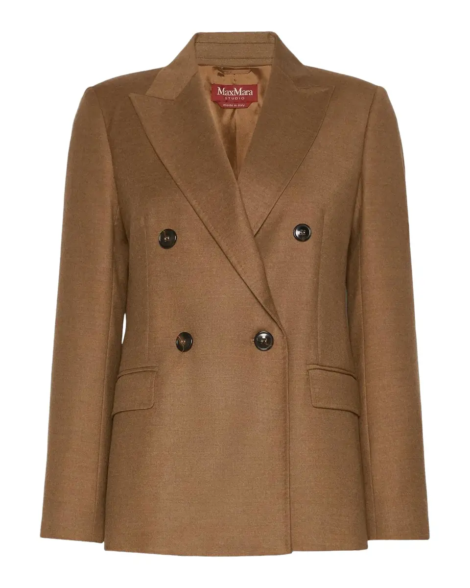 Max Mara Studio Double-Breasted Stretch Wool Jacket