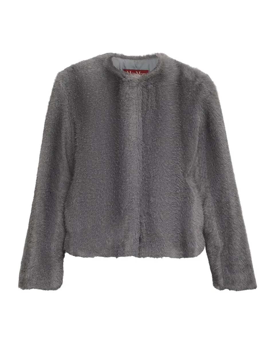 Max Mara Studio Cropped Faux Fur Jacket