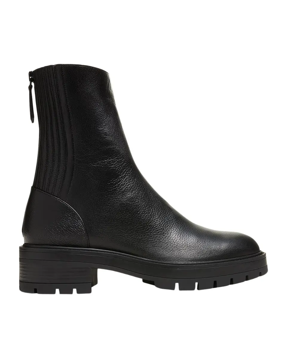 St Honore Leather Zip Booties St Honore Leather Zip Booties
