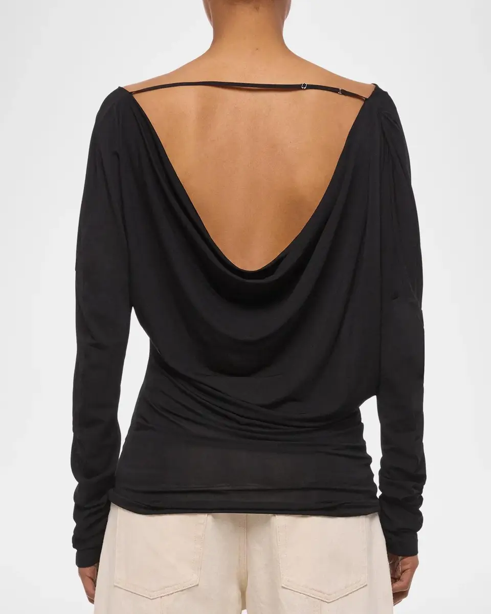 Helmut Lang Open-Back Cowlneck Top | Thumbnail 3