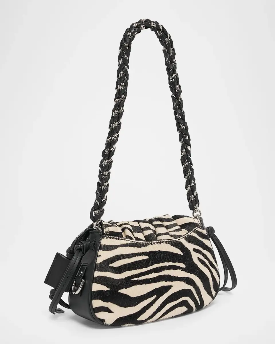 Isabel Marant Bolton Extra-Small Zebra-Print Calf Hair & Leather Shoulder Bag | Thumbnail 3 Isabel Marant Bolton Extra-Small Zebra-Print Calf Hair & Leather Shoulder Bag | Thumbnail 3
