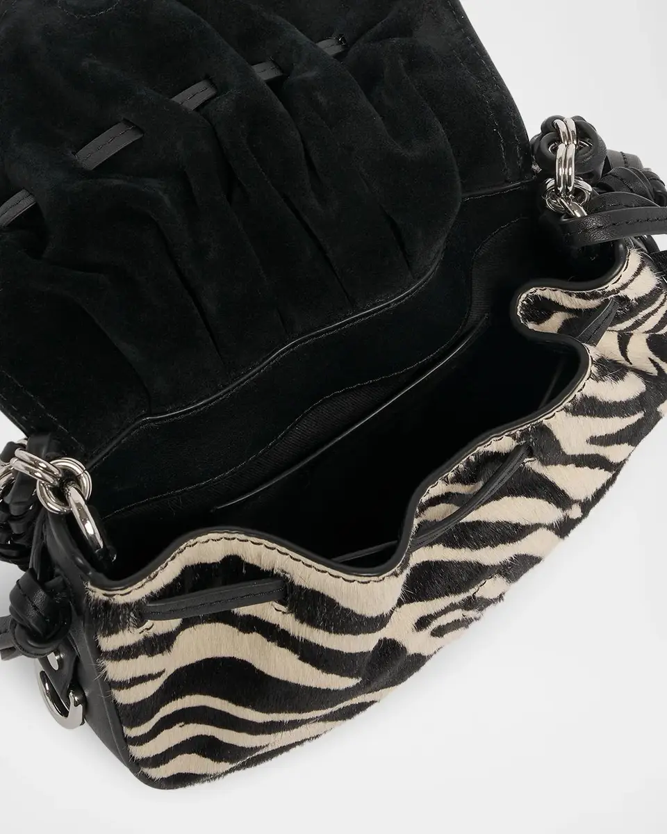 Isabel Marant Bolton Extra-Small Zebra-Print Calf Hair & Leather Shoulder Bag | Thumbnail 4 Isabel Marant Bolton Extra-Small Zebra-Print Calf Hair & Leather Shoulder Bag | Thumbnail 4